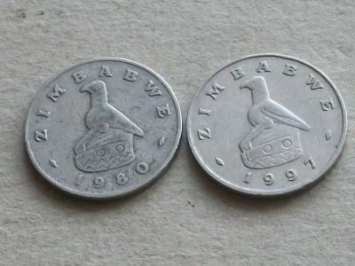 Лот: 19311515. Фото: 1. Монета 20 цент Зимбабве 1997... Африка
