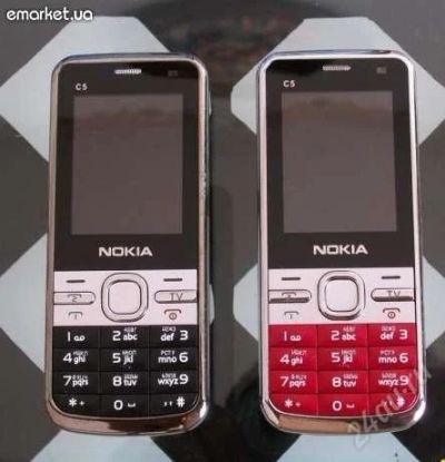 Лот: 2017768. Фото: 1. Стильная копия Nokia c5 (2 sim... Кнопочные мобильные телефоны