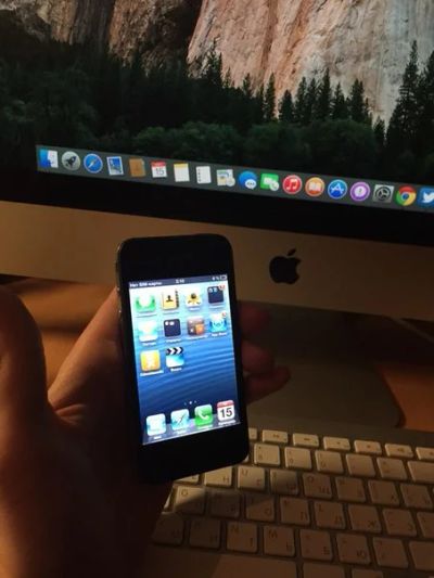 Лот: 4621257. Фото: 1. Apple iPhone 4 16GB Black, iOS... Смартфоны