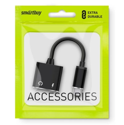 Лот: 25800244. Фото: 1. АДАПТЕР SMARTBUY TYPE-C-->JACK3... Дата-кабели, переходники