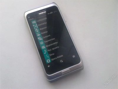 Лот: 2607176. Фото: 1. Nokia E7-00 Silver Metal 16Gb... Смартфоны