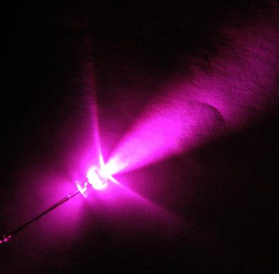 Лот: 3901119. Фото: 1. Пурпурный светодиод 5мм ультраяркий... Светодиоды