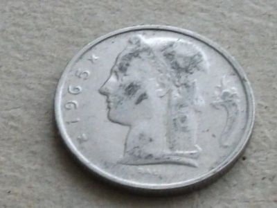 Лот: 19857561. Фото: 1. Монета 5 франк пять Бельгия 1965... Европа