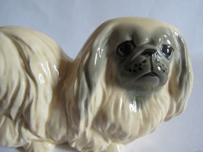 Лот: 12052833. Фото: 1. пекинесс,собака.авторская керамика... Скульптуры