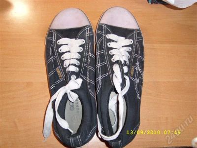 Лот: 552945. Фото: 1. Кеды, черные. Другое (дети растут)