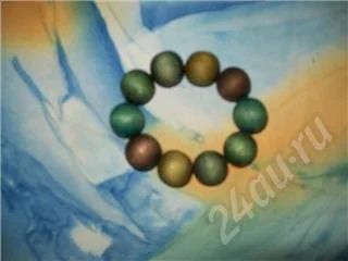 Лот: 292931. Фото: 1. Браслетик зеленый, деревянный. Браслеты