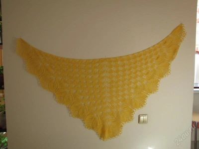 Лот: 911969. Фото: 1. Шаль полушерстяная ажурная. Шарфы, платки