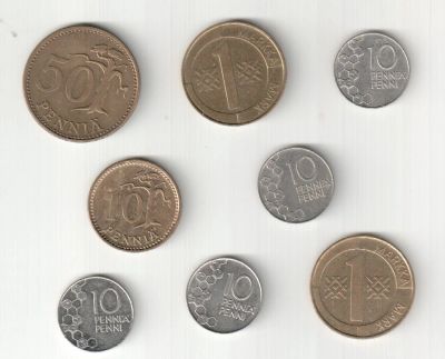 Лот: 9916983. Фото: 1. Набор монет Финляндии. Европа
