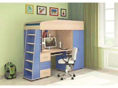 Лот: 3437416. Фото: 1. Детская кровать-чердак Л-1. Цвет... Детские кровати и кроватки