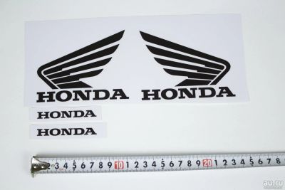 Лот: 9670321. Фото: 1. Комплект наклеек Honda на прозрачной... Аксессуары