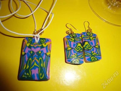 Лот: 299668. Фото: 1. Изделия из полимерной глины комплект... Колье