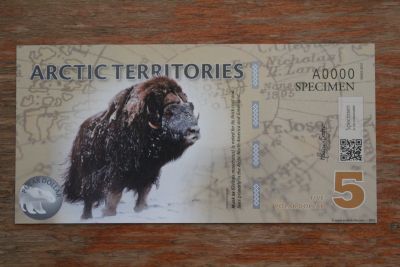Лот: 21054875. Фото: 1. Арктика 5 долларов 2012 года... Частные выпуски, копии банкнот