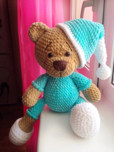 Лот: 12072251. Фото: 1. Мишка В пижаме. Мягкие