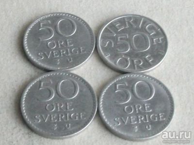 Лот: 17907077. Фото: 1. Монета 50 оре эре Швеция 1966... Европа