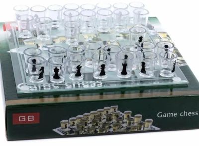 Лот: 20500911. Фото: 1. Шахматы стекло стопки. Шахматы, шашки, нарды