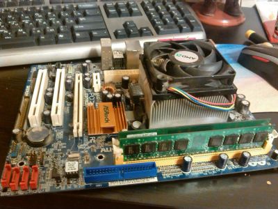 Лот: 4874624. Фото: 1. Комплект: Материнка, проц, охлождение... Компьютеры в сборе