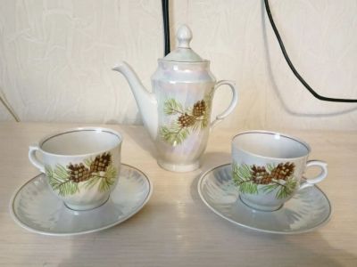 Лот: 25930288. Фото: 1. Чайный набор на 2 персоны. С заварником. Кружки, стаканы, бокалы
