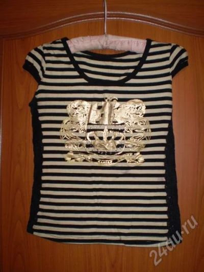 Лот: 36782. Фото: 1. кофточка в полоску с гипюром по... Красноярск