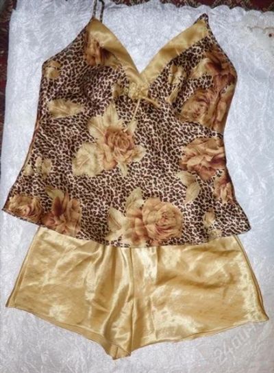 Лот: 1061407. Фото: 1. пижамка. топ+шорты.р.42-48. Домашняя одежда