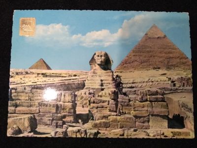 Лот: 21577474. Фото: 1. Открытка Сфинкс​ Египет 70-е чистая. Телефонные, пластиковые карты