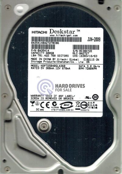 Лот: 4608678. Фото: 1. Жесткий диск (винчестер) HDD Hitachi... Жёсткие диски (HDD)