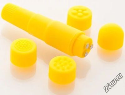 Лот: 5332729. Фото: 1. Компактный желтый вибромассажер... Имитаторы