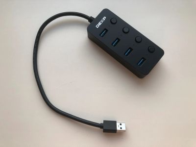 Лот: 18841924. Фото: 1. USB-хаб 3.0 DEXP (4xUSB3.0). USB хабы