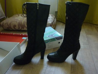 Лот: 2984957. Фото: 1. сапоги на весну черные новые... Сапоги