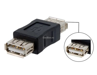 Лот: 4311208. Фото: 1. Переходник USB/мама - USB/мама... Шлейфы, кабели, переходники