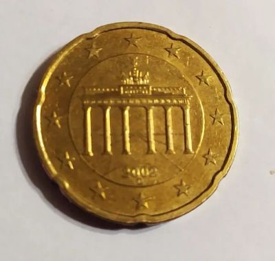 Лот: 25850534. Фото: 1. Германия 20 евроцентов 2002 двор... Германия и Австрия