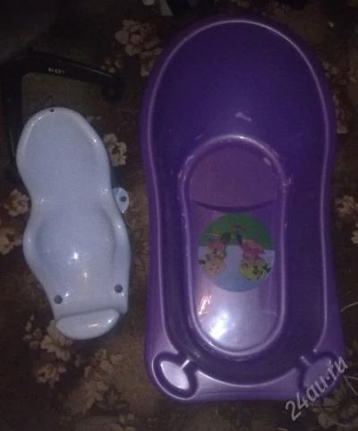 Лот: 1356291. Фото: 1. Ванна детская + горка для купания... Ванночки, сиденья, горшки