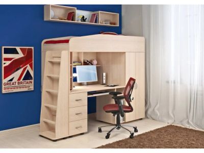 Лот: 3437439. Фото: 1. Детская кровать-чердак Л-1. Цвет... Детские кровати и кроватки