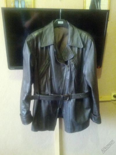 Лот: 5880054. Фото: 1. Куртка кожаная 50-52. Верхняя одежда