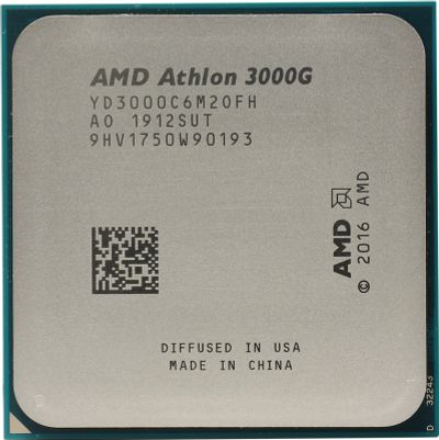 Лот: 19066312. Фото: 1. Процессор AMD Athlon 3000G 2/4x3... Процессоры