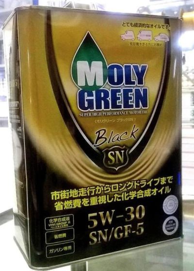 Лот: 5338211. Фото: 1. Moly Green Black 5W-30, 4 литра. Масла, жидкости
