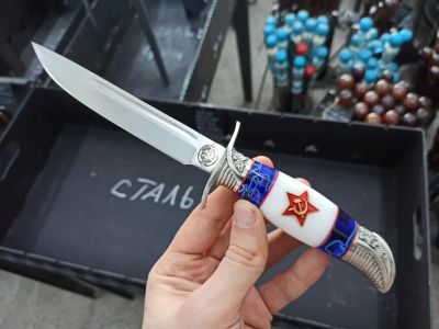 Лот: 19599175. Фото: 1. Нож финка НКВД (сталь х12мф). Ножи, топоры