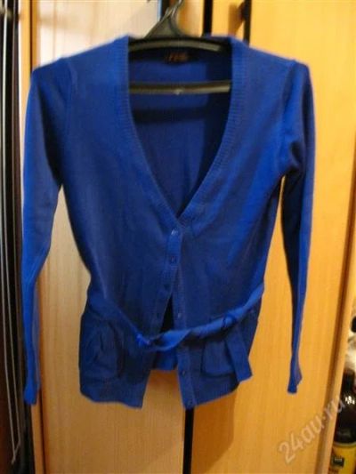 Лот: 1540178. Фото: 1. Синий Кардиган. Свитеры, толстовки, худи