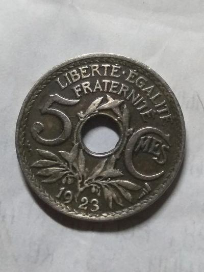 Лот: 19599183. Фото: 1. Франция 5 сантимов 1923. Европа