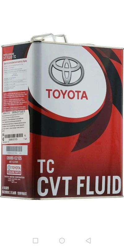 Лот: 10684673. Фото: 1. Toyota CVT Fluid TC , 4л. Масла, жидкости