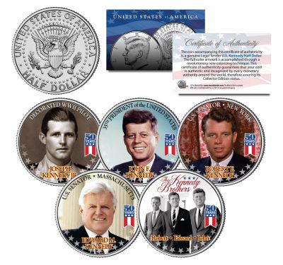 Лот: 11637879. Фото: 1. Набор из 5 монет США Семья Кеннеди. Наборы монет