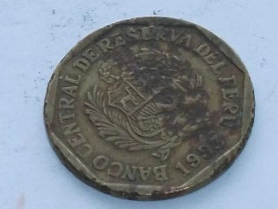 Лот: 8643473. Фото: 1. Монета 20 сентимо Перу 1993 экзотика. Америка
