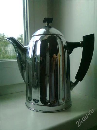 Лот: 2957297. Фото: 1. Чайник 2 литра Кольчугинский никелированный... Кружки, стаканы, бокалы