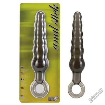 Лот: 5302330. Фото: 1. Темно-серая силиконовая анальная... Игрушки