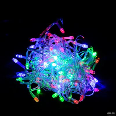 Лот: 15102253. Фото: 1. Гирлянда разноцветная, 100 лампочек... Гирлянды, шарики, новогодние аксессуары