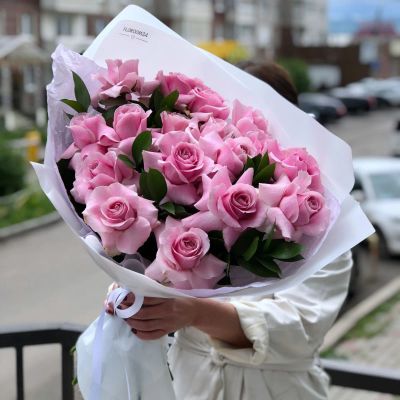Лот: 20288746. Фото: 1. Розовые французские розы. Свежие цветы