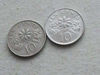 Лот: 19960721. Фото: 1. Монета 10 цент Сингапур 1986... Азия