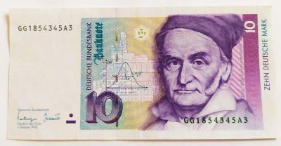 Лот: 21985057. Фото: 1. Германия (ФРГ) 10 марок 1993 AU. Германия и Австрия