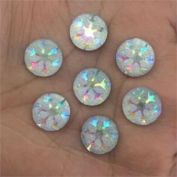 Лот: 6848923. Фото: 1. Белый круг из полисмолы, с плоской... Скрапбукинг