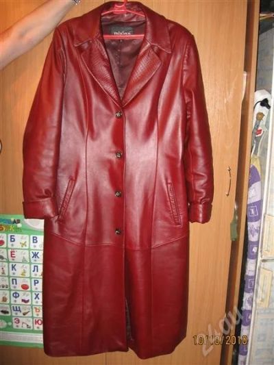 Лот: 560144. Фото: 1. Кожаное пальто. Верхняя одежда