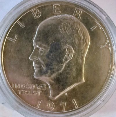 Лот: 25896175. Фото: 1. США_Лунный 1 доллар 1971 год S-Сан-Франциско... Америка